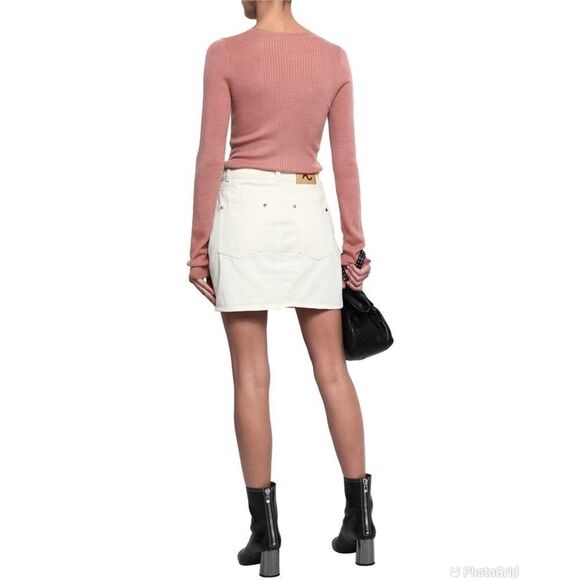 T By Alexander Wang Merino wool-blend ribbed top - Picture 3 of 12